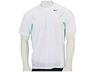 Tricouri barbati Nike - Sphere Short-Sleeve Distance Top - White/Light Green Spark/(Flint Grey)