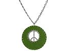 Diverse femei Jessica Simpson - Peace Sign Necklace - Worn Silver/Kiwi