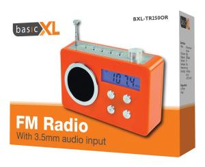 Radio portabil portocaliu BasicXL - BXL-TR250OR