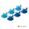 Set 6 cupe espresso - Intermezzo - albastru/albastru inchis