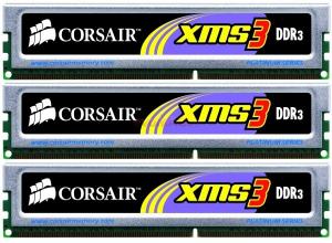 Corsair - Memorii Corsair XMS3 DDR3, 3x2GB, 1600MHz (XMP 1.2)
