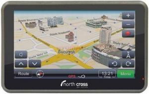 North Cross  - Sistem de Navigatie ES414, 500 MHz, Microsoft Windows CE 6.0, TFT LCD Touchscreen 4.3", Harta Romania