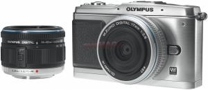 Olympus - Cel mai mic pret! Camera Foto Pen E-P1 Argintie (Body + 2 Obiective M.ZUIKO DIGITAL 14-42mm si 17mm)