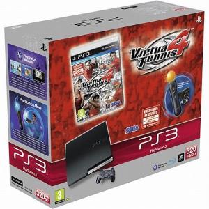 Sony - Consola PlayStation 3 Slim (320GB) + joc Virtua Tennis 4 (PS3) + Camera web + Motion Controller Wireless Move