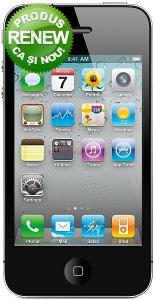 Apple -  RENEW!    Telefon Mobil iPhone 4, 1GHz, iOS 4, TFT capacitive touchscreen 3.5", 5MP, 32GB (Negru)