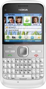 NOKIA - Telefon Mobil E5, 600 MHz, Symbian 9.3, TFT 2.36", 5MP, 250MB (Chrome)