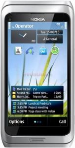 NOKIA - Telefon Mobil E7, 680MHz, Symbian 3, AMOLED capacitive touchscreen 4.0", 8MP, 16GB (Silver White)