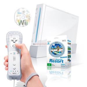 Nintendo - Consola Wii + Wii Sports Resort + Wii Motion Plus (Alb)