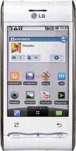 LG - Telefon Mobil GT540, 600MHz, Android OS v1.6, TFT resistive touchscreen 3.0'', 3.15MP, 139MB (Alb)