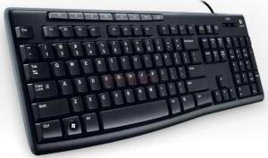 Logitech - Tastatura Logitech USB Media K200 (Negru)