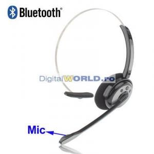 Casca bluetooth cu microfon pentru conectare la PC, laptop, telefon,  tableta, 7268 - DigitalWORLD