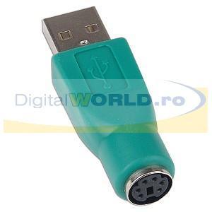 Adaptor USB - PS2 pentru tastatura si mouse, 6455 - DigitalWORLD
