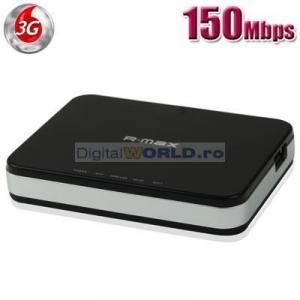 Router 3G Wireless WiFi portabil miniatura, cu acumulator, suporta modem USB de la VODAFONE, ORANGE, ROMTELECOM, RCS / RDS