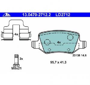 Set placute frana frana disc MERCEDES BENZ A CLASS  W169  PRODUCATOR ATE 13 0470 2712 2