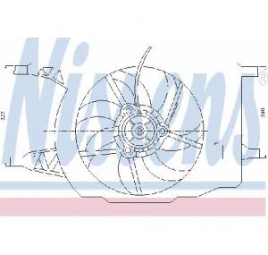 Ventilator  radiator RENAULT LAGUNA II  BG0 1  PRODUCATOR NISSENS 85256