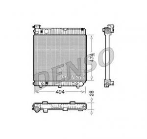 Radiator  racire motor MERCEDES BENZ T1 caroserie  601  PRODUCATOR DENSO DRM17002