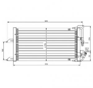 Condensator  climatizare FIAT PUNTO  176  PRODUCATOR NRF 35335