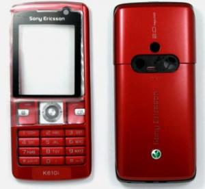 Carcase Carcasa Sony Ericsson K610i completa rosie originala