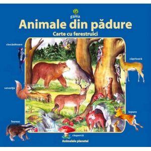 Animale din padure, carte cu ferestruici