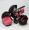 Carucior 3 in 1 baby merc zippy black pink bm3277