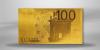 Bancnota 100 eur in aur de 24 de carate limited