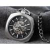 Detomaso tasca skeleton pocket watch raw steel,  dt2050-b, ceas de