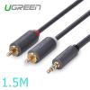 1.5M 2 RCA male to 3.5mm Audio Jack male cable UG014