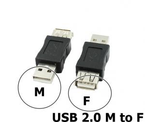 USB 2.0 A Female - Male Adapter AL848