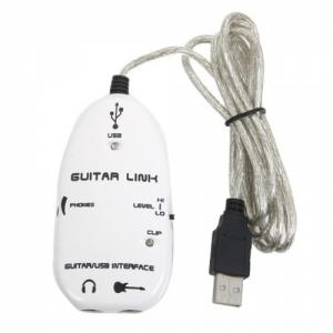 USB Guitar Link Cable Adapter White AL302