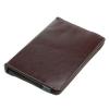 7" tablet pc faux leather case bookstyle velcro brown