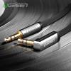 Ugreen 1.5m cablu ultraplat audiojack 3.5mm m-m negru