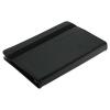 7" tablet pc faux leather case bookstyle velcro black
