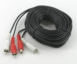 Cablu prelungitor RCA 20m, 2 x male la 2 x female YPC501
