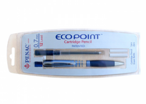 Creion mecanic PENAC EcoPoint, cu cartus si doua rezerve radiera, 0.5mm - corp negru