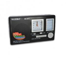 Radio portabil reincarcabil cu ceas quartz Waxiba XB-291C, As Seen On TV,  6432 - SC SHOP EXCLUSIVE ONLINE SRL