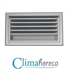 Grila rectangulara anemostat aluminiu anodizat 200 x 200 mm pentru sisteme de ventilatie si climatizare destinata Horeca