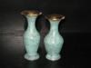 Vaze din alama cu patina antica (