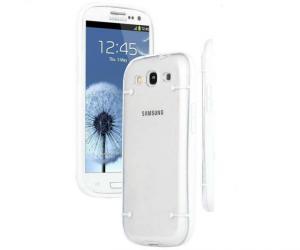 Samsung I9300 Galaxy S3 Husa Dura Transparenta Cu Rama Alba