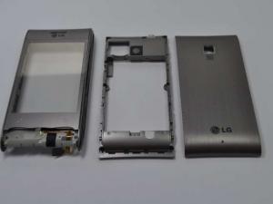 Carcasa LG GT540 Optimus Cu TouchScreen Originala 3 Piese Swap Argintie