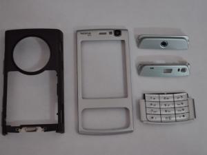 Nokia N95 Carcasa Originala 5 Piese swap -Maro/Argintie