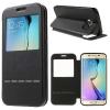 Husa Flip Cu Fereastra Si Stand Samsung Galaxy S6 edge G925 Neagra