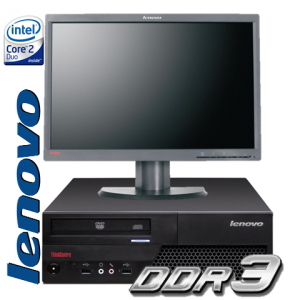 PC second hand Lenovo Core2DUO 2.66 Ghz / 4 Gb DDR3 / Monitor Lenovo refurbished 19"