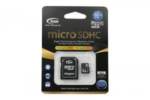 Card Memorie Micro SD 16GB (Clasa 10) Teamgroup (cu adaptor SD)