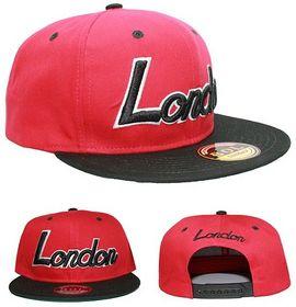 LONDON R/BL Snapback Flat Cap Classic Font