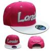 LONDON PNK / ALB Snapback Flat Cap Classic Font