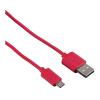 Cablu de date Super Soft Hama, USB-micro USB, Roz