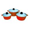 Set oale ceramica bohmann, 6 piese, rosu