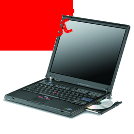 Laptop second hand IBM ThinkPad T43 Intel Mobile Pentium M 1.86GHz, 1gb, 40 gb, Combo