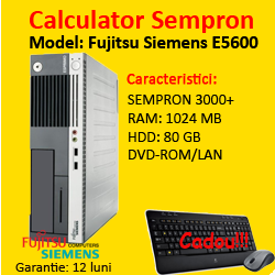 Fujitsu Siemens E5600, AMD SEMPRON 3000+, 1.8Ghz, 1GB, 80GB, DVD-ROM