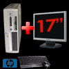 Pahet Super Computer Compaq DC7100 USFF, Intel Pentium 4 3.2 GHz, Memorie 1GB DDR2, 80GB HDD, DVD-ROM + Monitor 17 Inch LCD